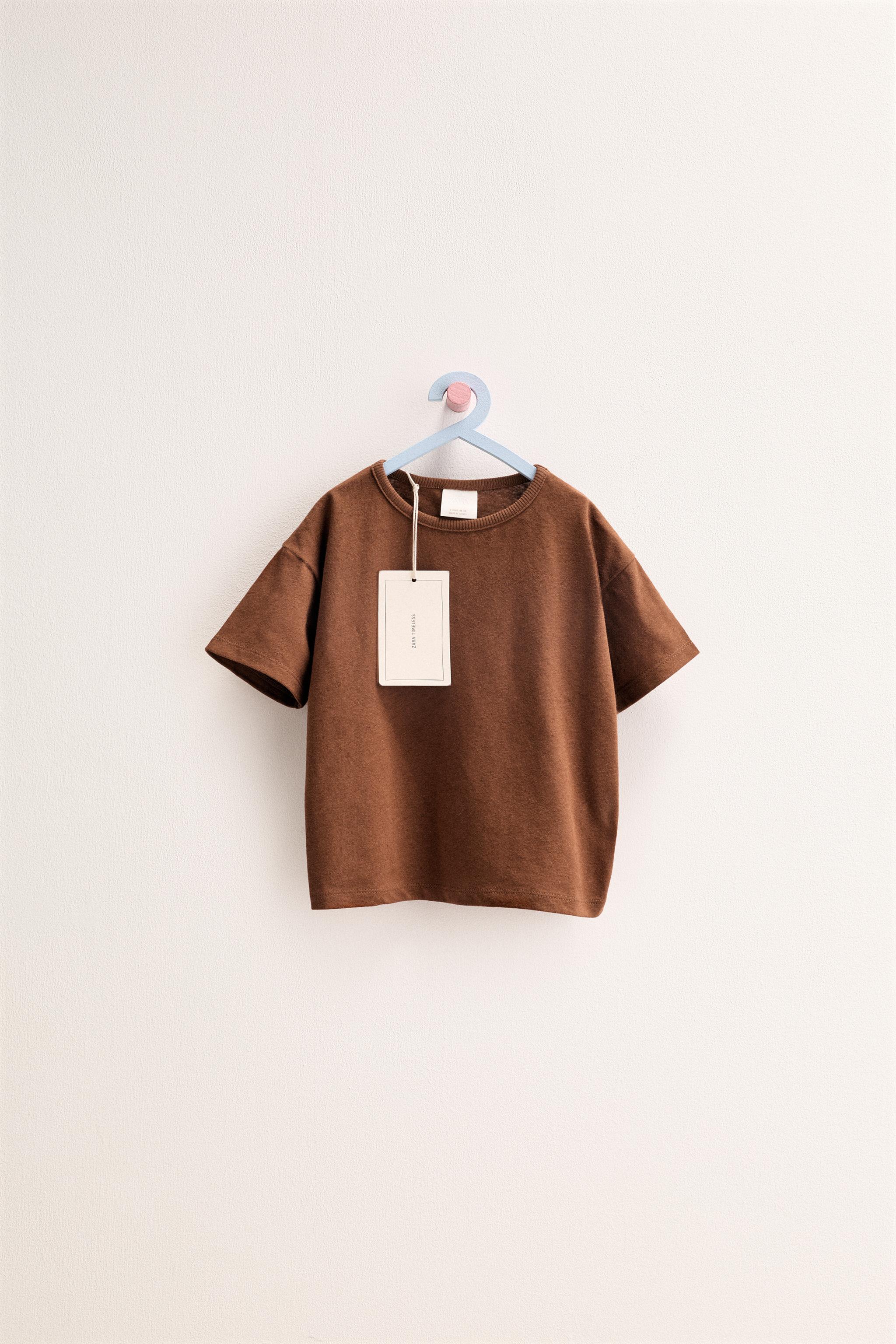 ZARA TIMELESS - PLAIN COTTON LINEN T-SHIRT